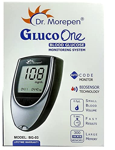 DR. MOREPEN GLUCO-ONE BG-03 BLOOD GLUCOSE MONITOR, SILVER - Image 3