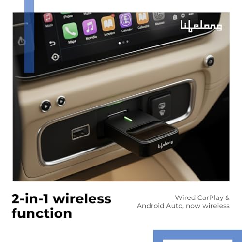 Lifelong 2-in-1 Wireless CarPlay &