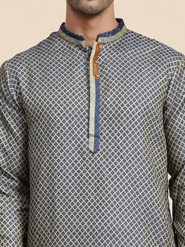 SKAVIJ Men's Brocade Silk Embroidered