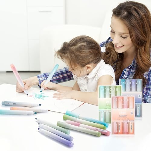 4Pcs Aesthetic Cute Highlighter Pen