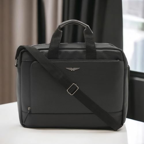 Police Tember 15" Laptop Briefcase - Black - Image 3