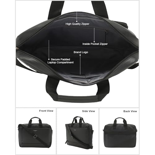 Police Tember 15" Laptop Briefcase - Black - Image 4