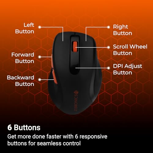 Zebronics Wireless Mouse, Dual Mode