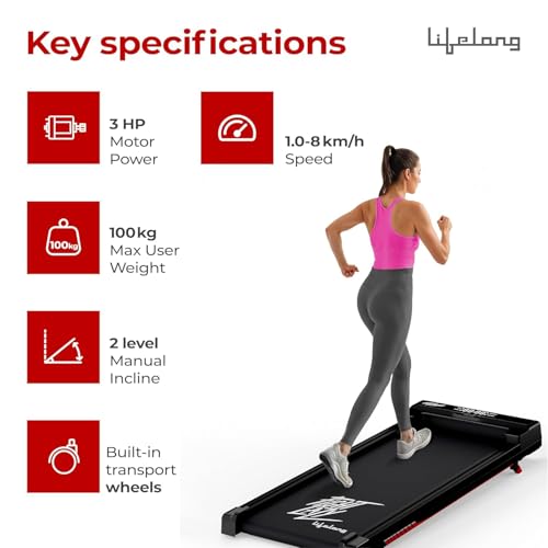 Lifelong Walking Pad Treadmill|3 HP
