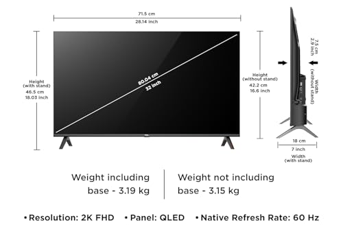 TCL 80 cms (32 inches) V5C Series Full HD Smart QLED Google TV 32V5C - Image 3